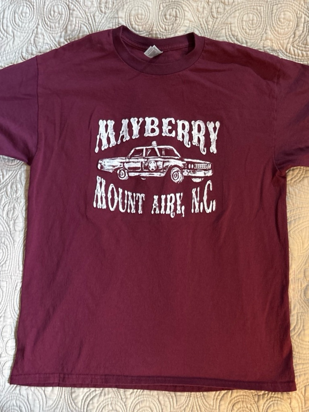 Gildan Maroon Short-Sleeve Mayberry Mount Airy NC Graphic Tee